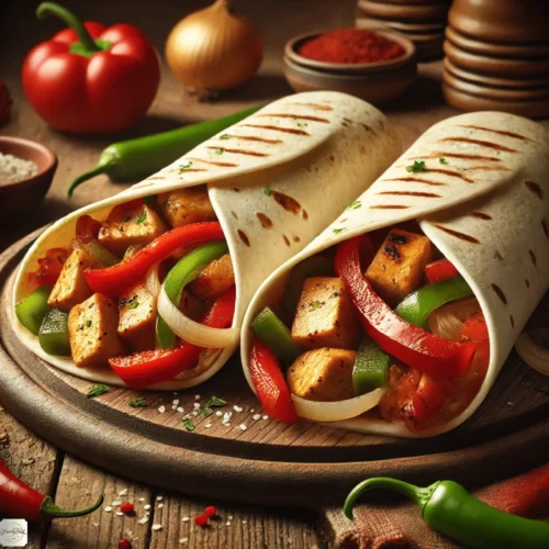 Fajitas de pollo mexicanas. Receta paso a paso