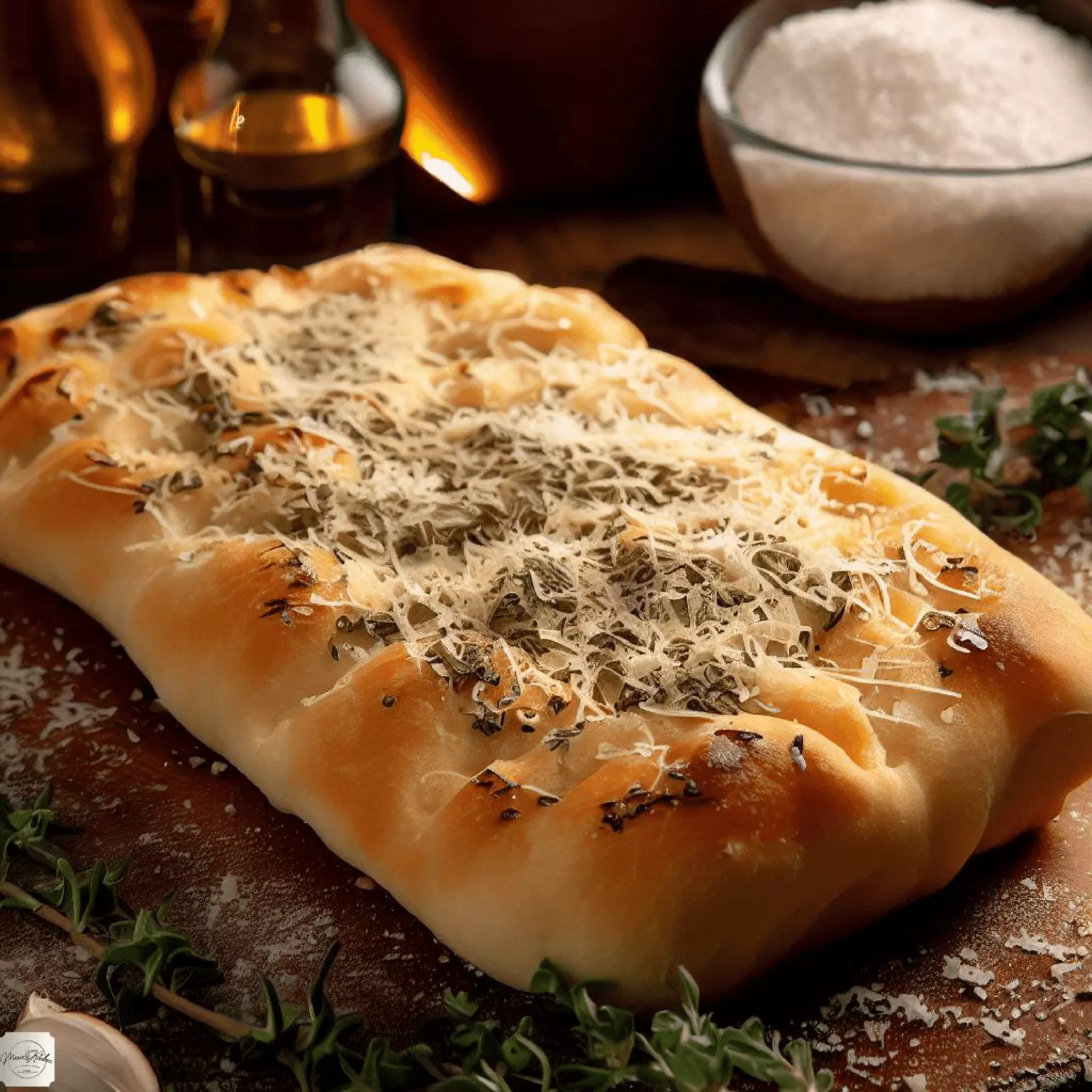 Focaccia con parmesano y hierbas: ¡irresistible y fácil!