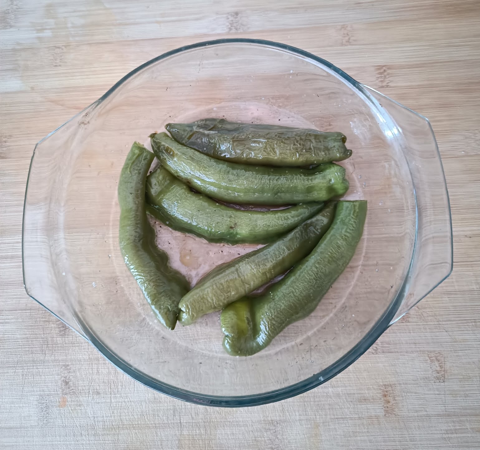 Pimientos verdes al horno asados