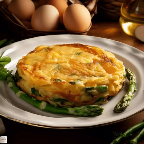 Tortilla de patatas y espárragos ¡Receta sorprendente!