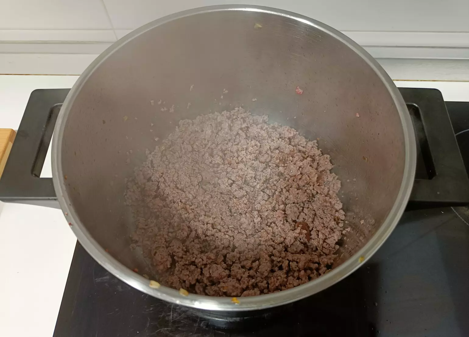 cocinado carne lasaña sin bechamel