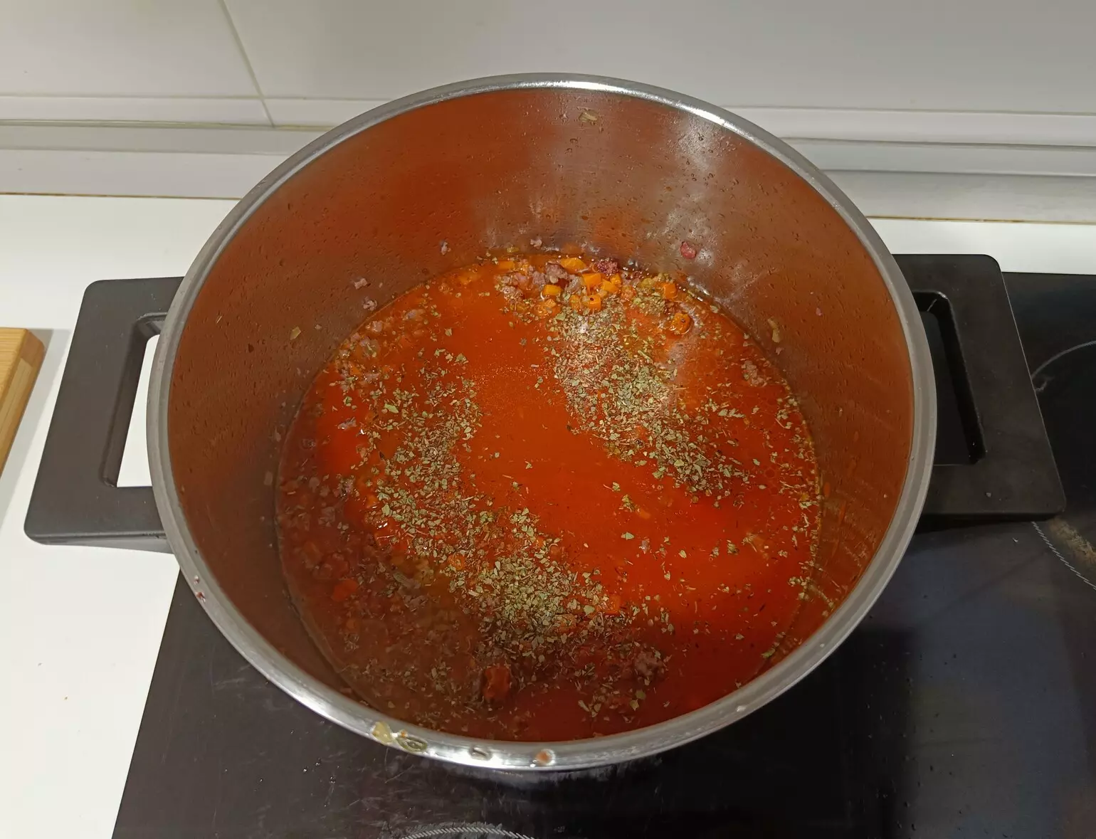 cocinado salsa lasaña sin bechamel