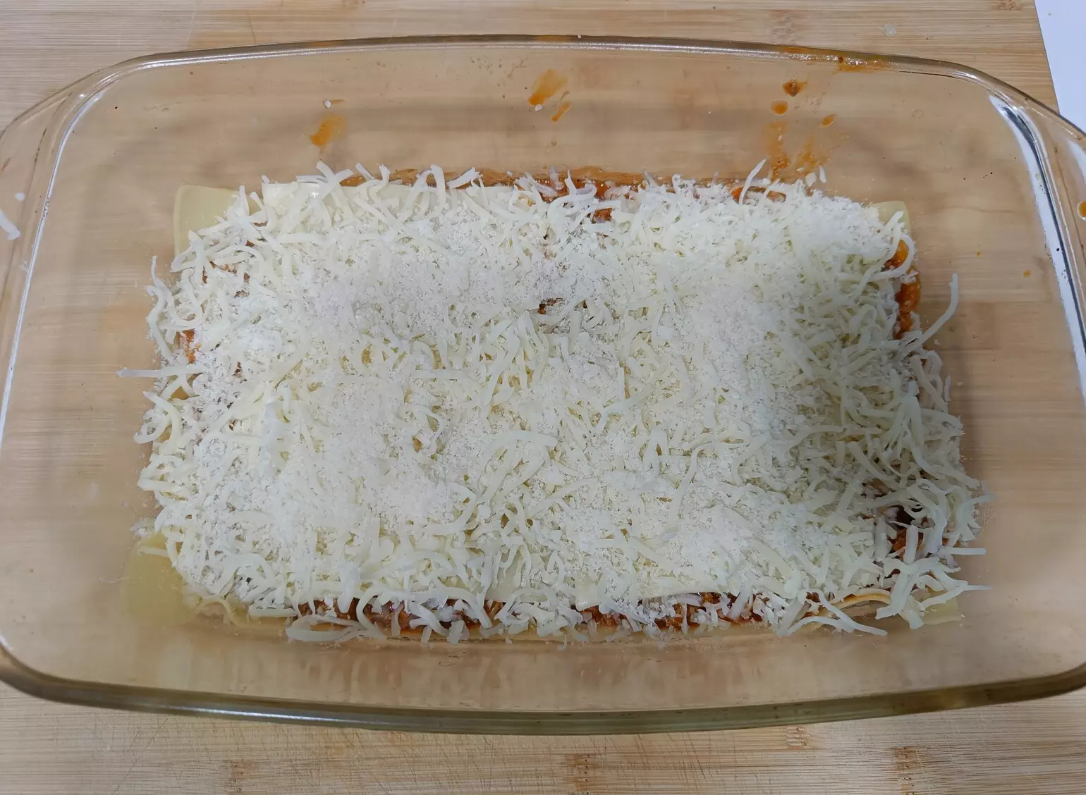 colocacion parmesano lasaña sin bechamel