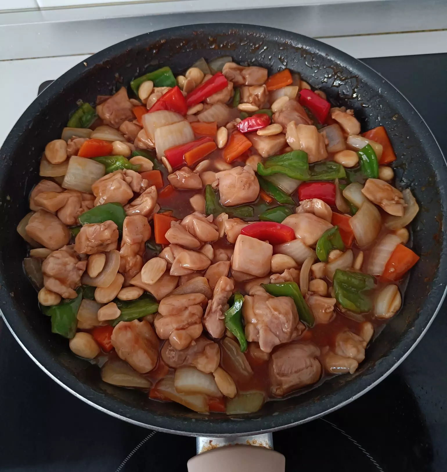 añadir almendras a la receta pollo con almendras