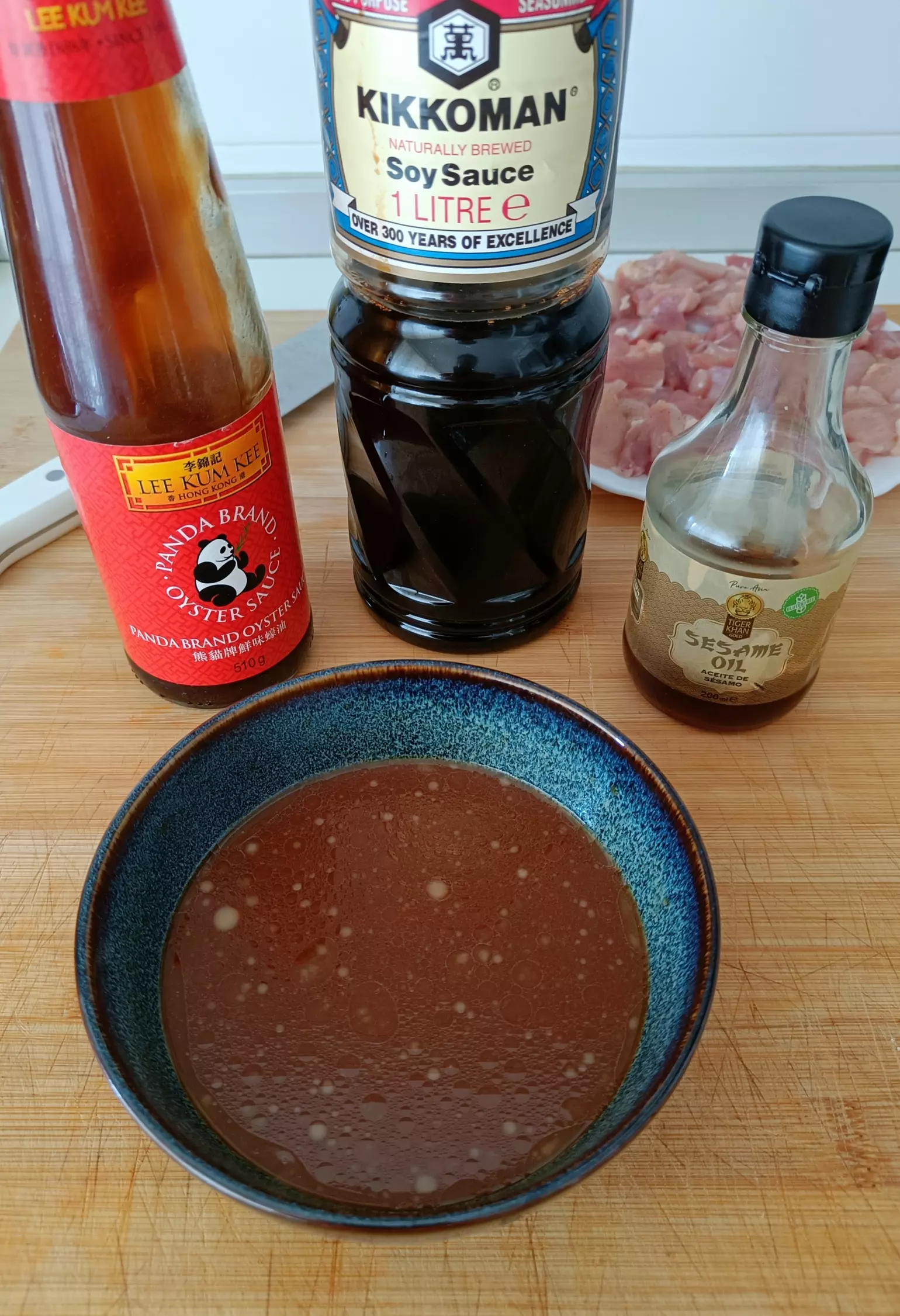 mezcla salsa pollo con almendras