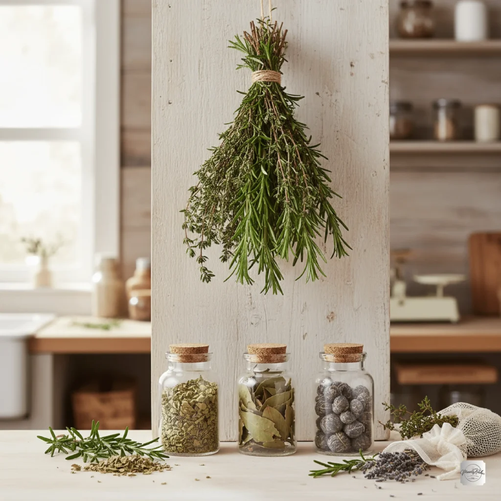 Hierbas duras. Secado y conservación